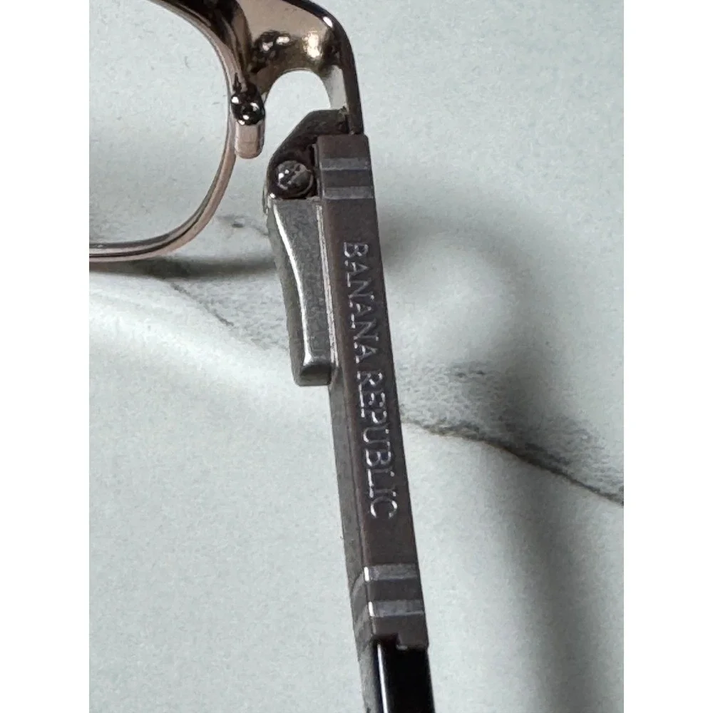 Banana Republic Roman Dark Brown Stainless Steel Rectangular Frames 52-19-140